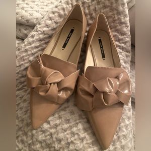 Zara Patent Nude Flats